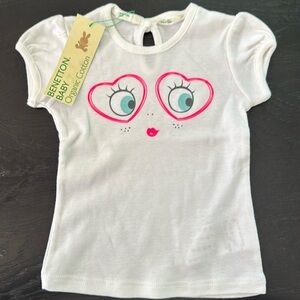 Benetton Baby Heart T-shirt 6-9M